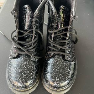 Dr Martens 1460J Patent Glitter Zip Combat Boots